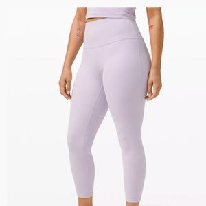lulu lemon align leggings, high rise, 25” size 8, lavender dew